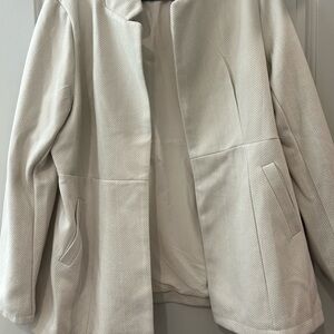 Women's Cream Herringbone Tailored Coat (never worn - only dry cleaned)